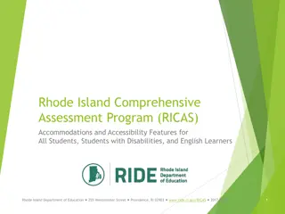 Rhode Island Comprehensive Assessment Program (RICAS) Accommodations & Accessibility Features