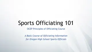 Essentials of Officiating for Oregon High School Sports Officials