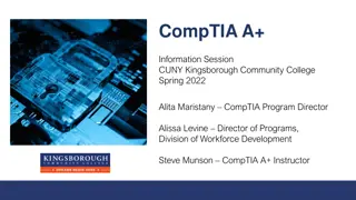 Overview of CompTIA Program at CUNY Kingsborough Community College