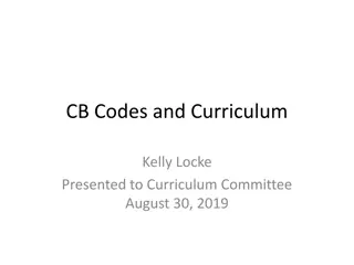 CB Codes in Curriculum Development