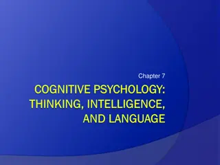 Cognitive Psychology: Thinking, Intelligence, and Language