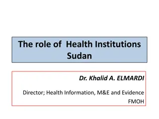 Health Data Recording and Reporting in Sudan