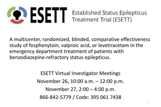 Comparative Effectiveness Study of Second-Line Agents in Status Epilepticus Treatment: ESETT Trial