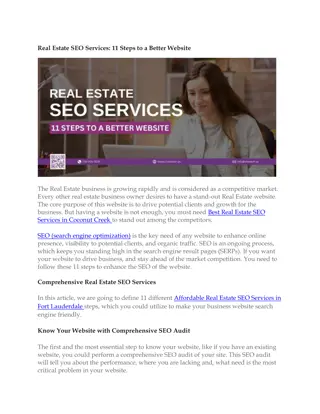 Real Estate SEO Services