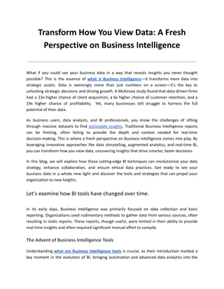 Transform How You View Data_ A Fresh Perspective on Business Intelligence