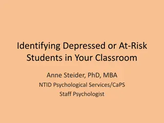 Identifying Depressed or At-Risk Students in Your Classroom