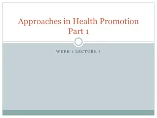 Understanding Perspectives on Health and Health Promotion Models