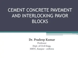 Guidelines for Design of Cement Concrete Pavement and Interlocking Paver Blocks