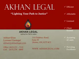 Akhan Legal - Your Path to Justice in Ottawa