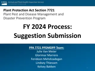 Plant Protection Act Section 7721: Program Overview and Objectives