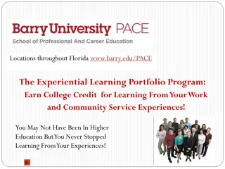 Experiential Learning Portfolio Program at Barry University