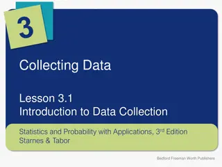 Introduction to Data Collection & Statistics: Understanding Statistical Questions, Population, and Sampling