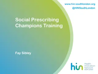 Social Prescribing Champions Training Overview