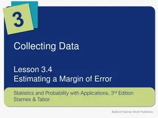 Estimating Margin of Error in Statistics and Probability