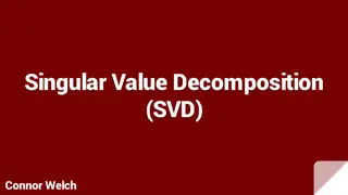 Singular Value Decomposition (SVD)