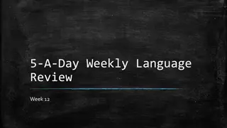 Weekly Language Review Week 12