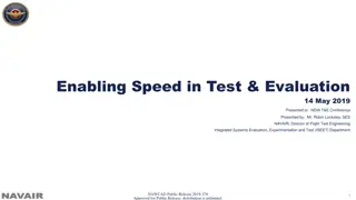 Enabling Speed in Test & Evaluation for Naval Aviation Capabilities