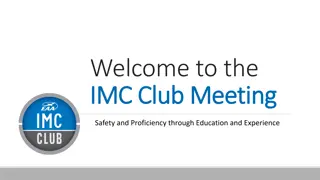 IMC Club Meeting: VCOA, Departures, and Safety Procedures