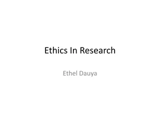 Ethics in Research: Principles and Major Issues