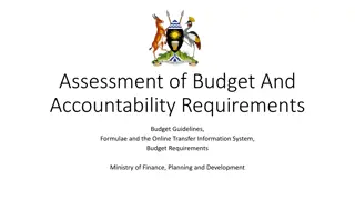 Assessment of Budget and Accountability Requirements in Ministry of Finance