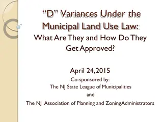 D Variances Under Municipal Land Use Law