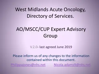 West Midlands Acute Oncology Directory of Services: Hospital Contact Information