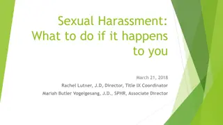 Sexual Harassment in the Workplace