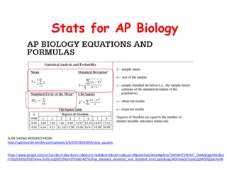 Descriptive Statistics in AP Biology