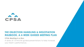 Mastering Objection Handling and Negotiation Strategies: A Comprehensive Meeting Plan