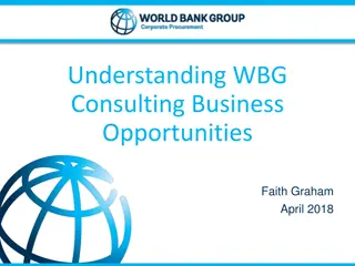 World Bank Group Consulting Opportunities and Procurement Policies