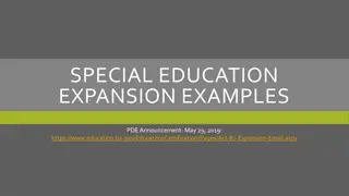 Special Education Expansion Program Overview