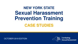 Addressing Sexual Harassment in the Workplace: Case Studies October 2019 Edition