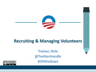 Recruiting and Managing Volunteers Trainer Role at #OFAFellows