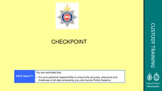 Custody Training Checkpoint at Surrey Police