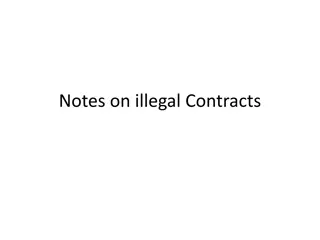 Illegal Contracts in Common Law