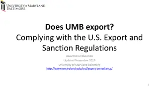 U.S. Export Control Regulations