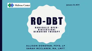 RO-DBT: A Therapeutic Approach for Overcontrolled Clients