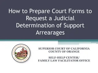 Guide to Requesting Judicial Determination of Support Arrearages