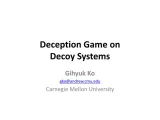 Deception Game on Decoy Systems and Honeypots