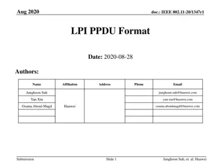 Proposed 80 MHz EHT LPI PPDU Format for IEEE 802.11-20/1347r1