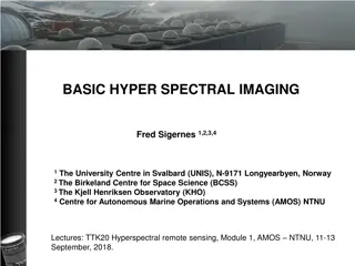 Basic Concepts of Hyperspectral Imaging and Spectroscopy