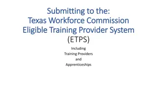 Texas Workforce Commission Eligible Training Provider System Information