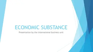 Economic Substance Presentation in International Business Units