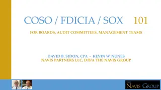 Understanding FDICIA, SOX, and COSO Regulations