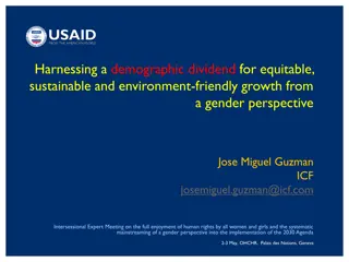 Harnessing a Demographic Dividend for Equitable Growth: A Gender Perspective