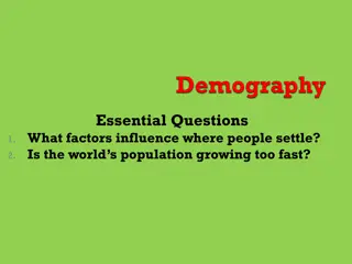 Factors Influencing Settlement Patterns and Global Population Trends