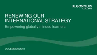 Empowering Globally Minded Learners: Algonquin College's International Strategy Renewal