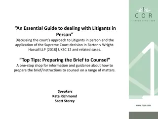 Litigants in Person: A Comprehensive Guide