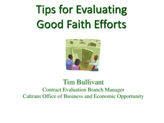 Good Faith Efforts in Contract Evaluation by Tim Bullivant