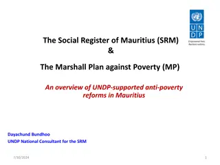 Overview of Social Register of Mauritius and Marshall Plan against Poverty Reforms